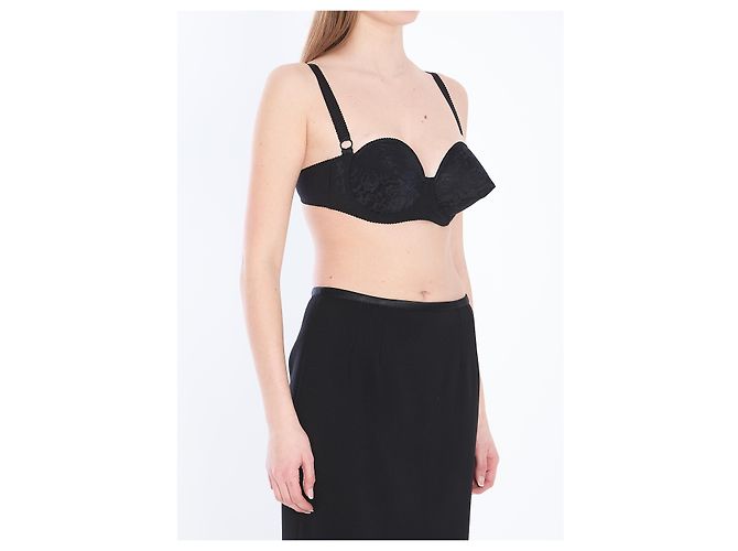 Dolce & Gabbana Balconette BH Top aus schwarzer Spitze - Ansicht 2