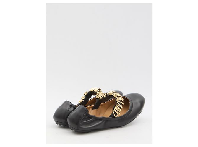 Tod's Bailarinas con ojales Negro - vista 3