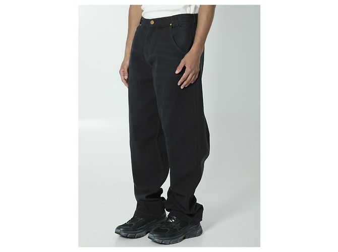 Jeans Bad Boy Willy Chavarria in denim di cotone nero - vista 2