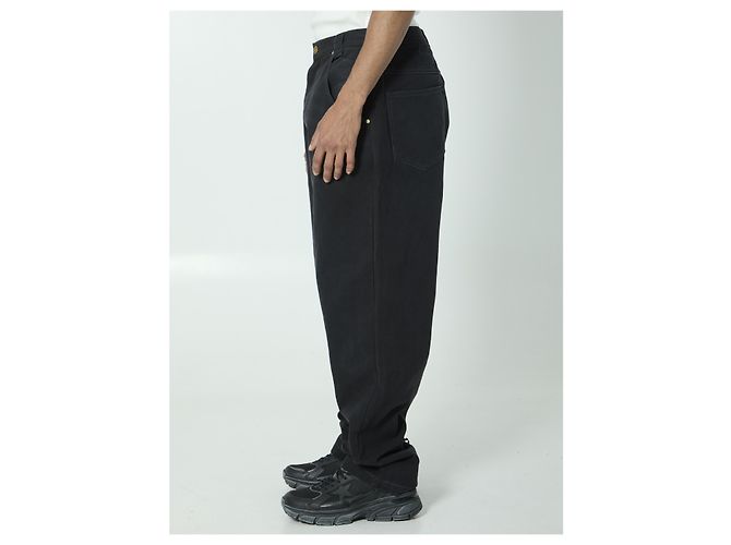 Jeans Bad Boy Willy Chavarria in denim di cotone nero - vista 3