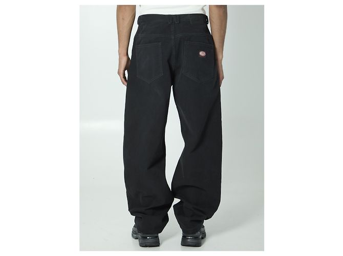 Jeans Bad Boy Willy Chavarria in denim di cotone nero - vista 4
