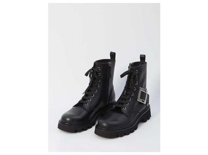 Roger Vivier Viv Rangers Combat-Stiefel Schwarz - Ansicht 5