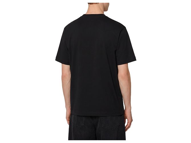 Burberry T-shirt in cotone con bandiera a scacchi Nero - vista 3
