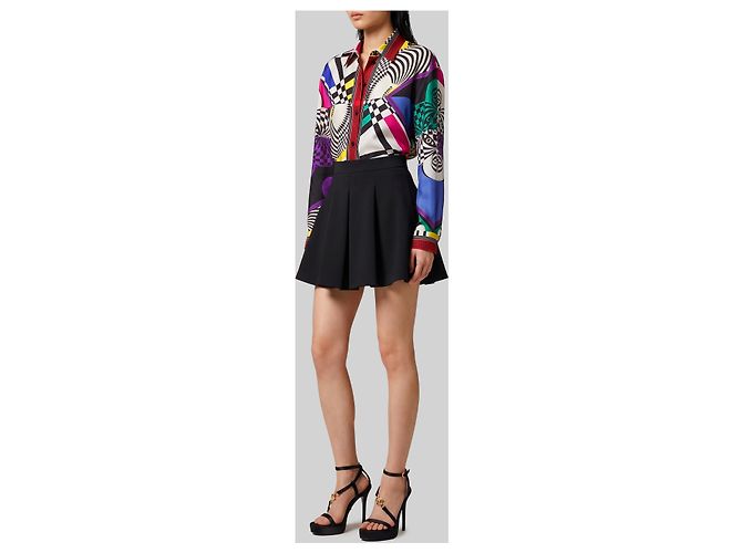 Versace Camisa de sarga de seda estampada Multicolor - vista 2