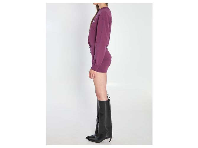 Attico Mini abito bordeaux Porpora - vista 3