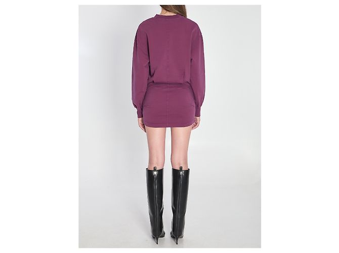 Attico Mini abito bordeaux Porpora - vista 4