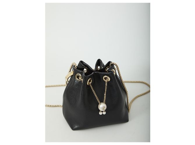 Borsa a secchiello Bon Bon Jimmy Choo in pelle nera Nero - vista 4