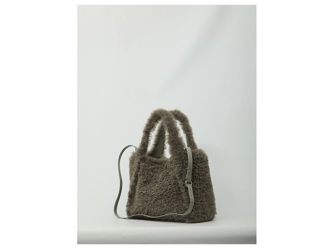 Stella Mc Cartney Borsa tote logo effetto teddy Grigio - vista 2