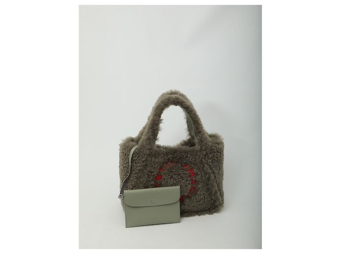 Stella Mc Cartney Borsa tote logo effetto teddy Grigio - vista 4