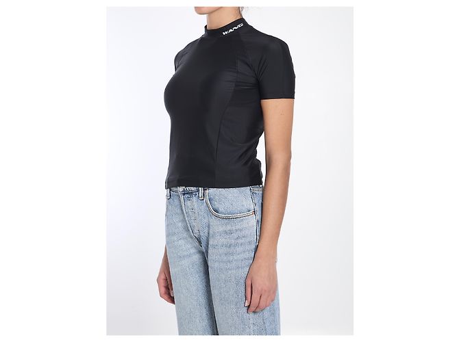 Alexander Wang Rash Guard T-Shirt mit Logo Schwarz - Ansicht 2