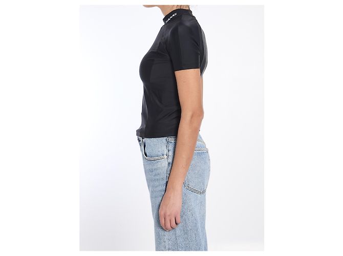 Alexander Wang Rash Guard T-Shirt mit Logo Schwarz - Ansicht 3