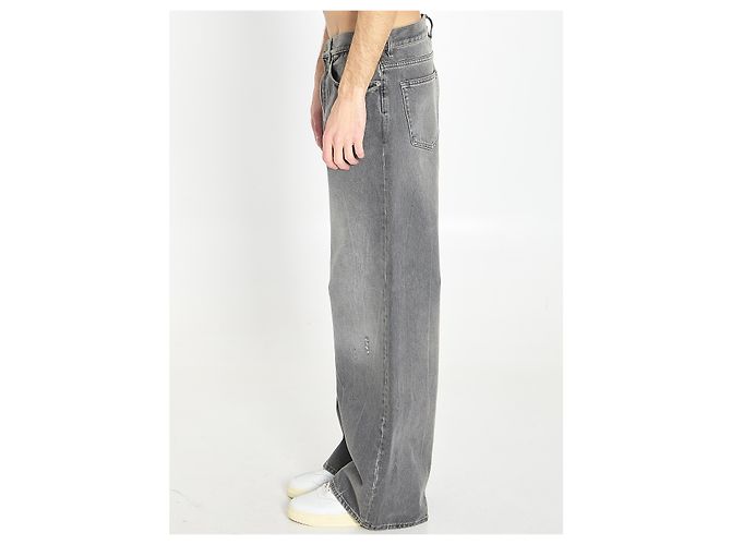 Vaqueros Golden Goose Journey de denim de algodón gris - vista 3