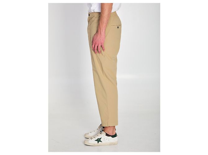 Pantaloni Barena Ameo Pavion beige in cotone - vista 3