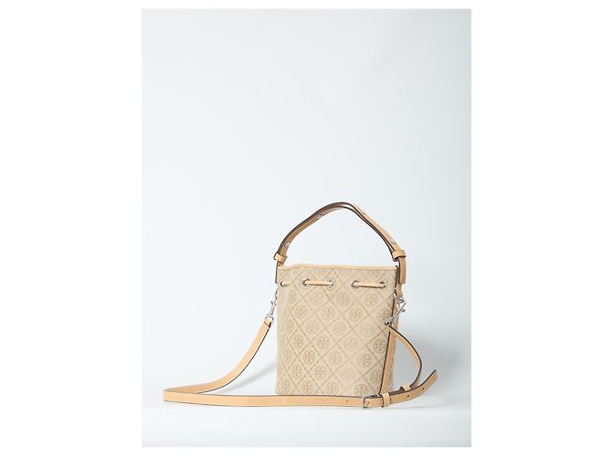 Tory Burch borsa bucket T Monogram - vista 2