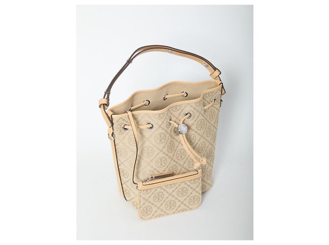 Tory Burch borsa bucket T Monogram - vista 4