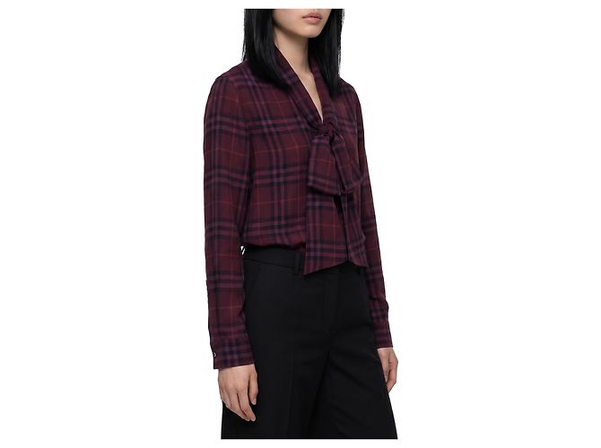 Burberry Camisa de cuadros Rhiannon con bufanda Púrpura - vista 2