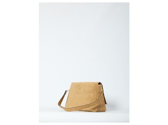 Borsa Charlie in camoscio beige Tory Burch - vista 2