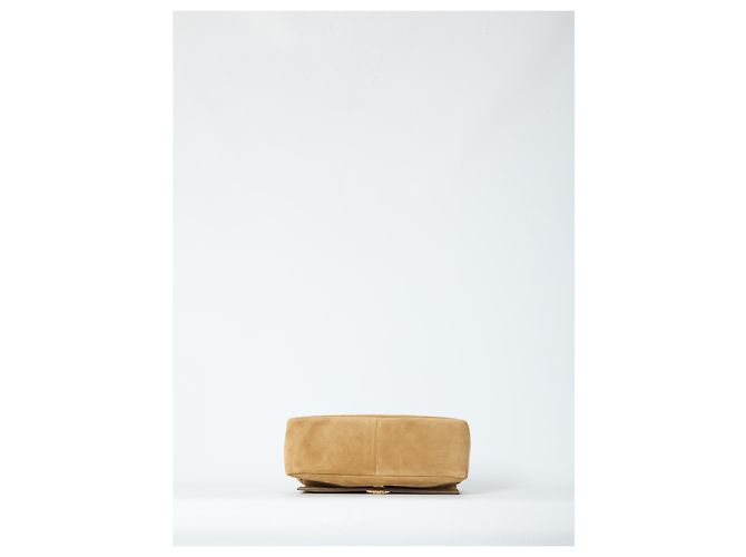 Borsa Charlie in camoscio beige Tory Burch - vista 3