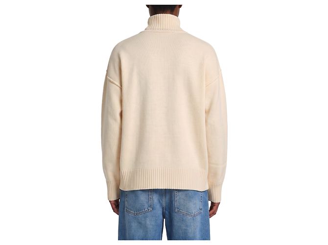 Ami Paris Rollkragenpullover Ami de Coeur Beige - Ansicht 3