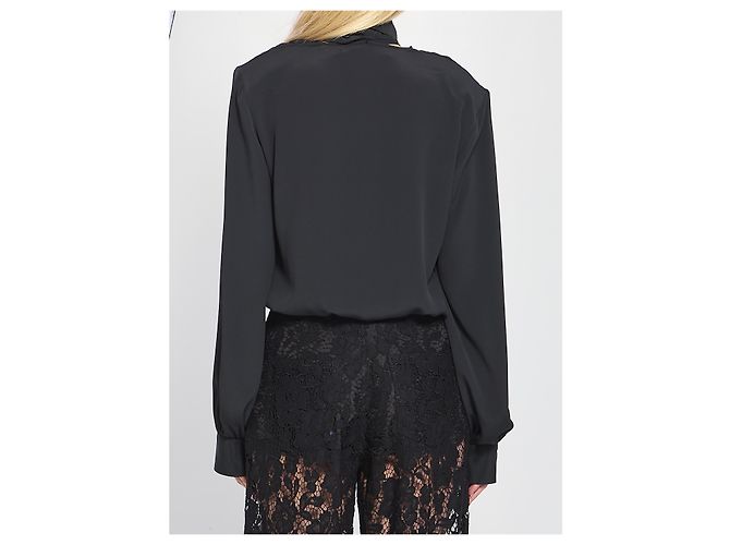 Federica Tosi Blusa cruzada com lenço - vista 4