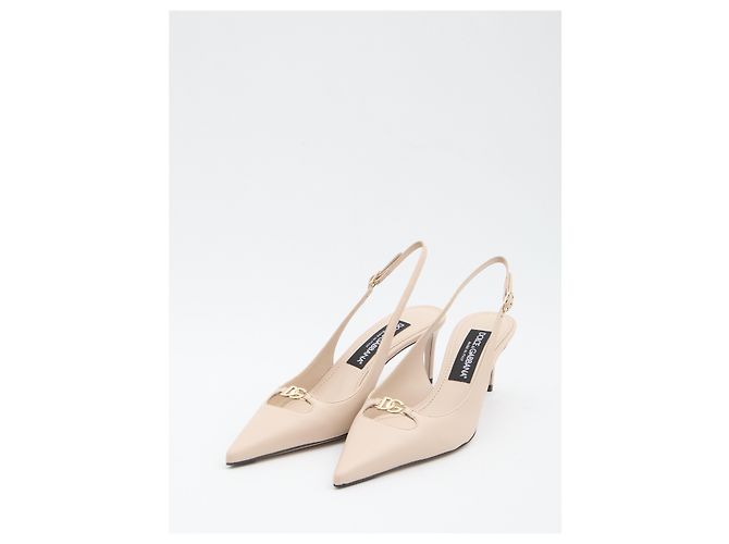 Dolce & Gabbana Slingback-Pumps aus Seidennappa Pink - Ansicht 2