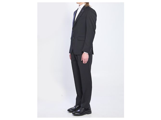 Lardini Fato simples abotoamento Feeling Preto - vista 2