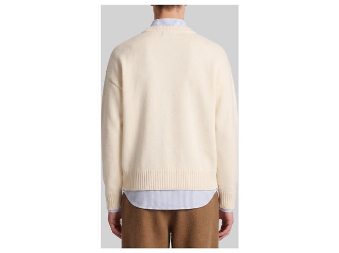 Ami Paris Ami de Coeur Rundhals-Pullover Weiß - Ansicht 2