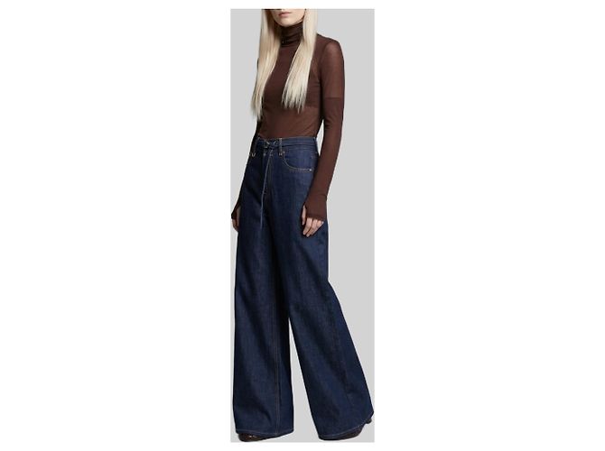 Zimmermann Ausgestellte Jeans Blau Baumwolle - Ansicht 2