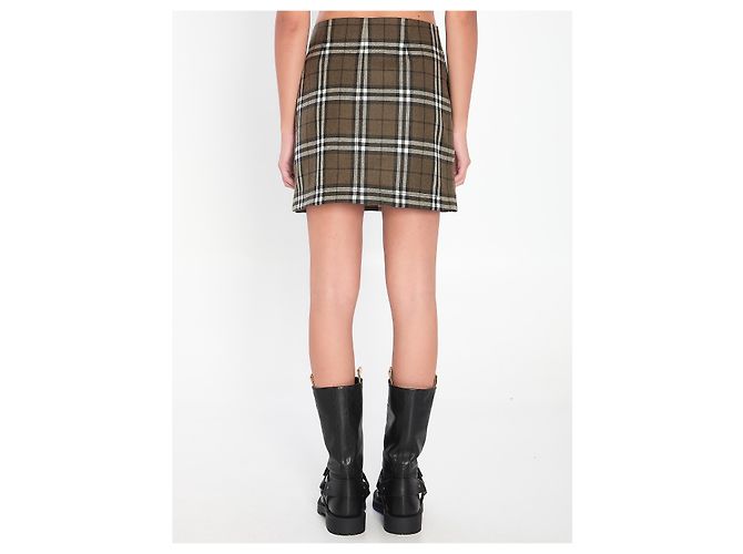 Burberry Minirock mit Karomuster Grün - Ansicht 4
