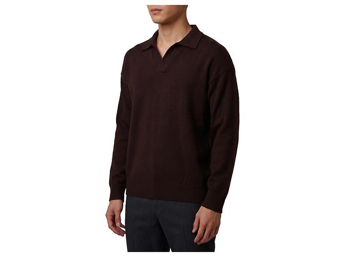 Roberto Collina Polo Skipper marron Moor - vue 2