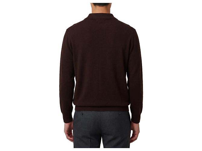 Roberto Collina Polo Skipper marron Moor - vue 3