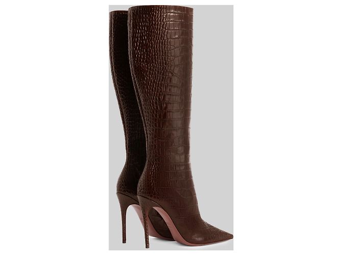 Paris Texas Stivale Vera 105 in croco Ebony Marrone - vista 3