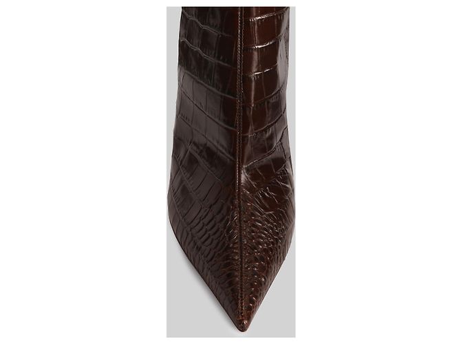 Paris Texas Stivale Vera 105 in croco Ebony Marrone - vista 5
