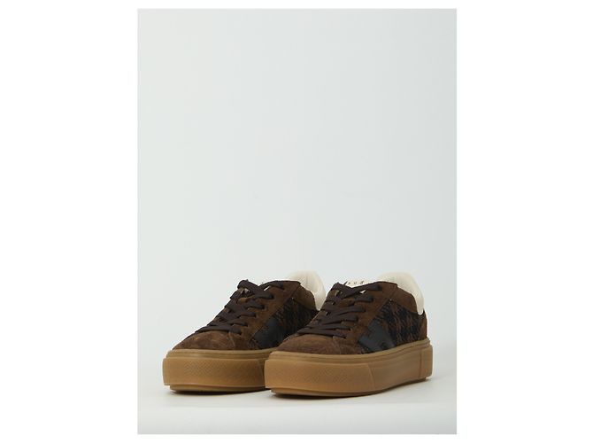 Hogan Baskets à lacets H705 Marron - vue 2
