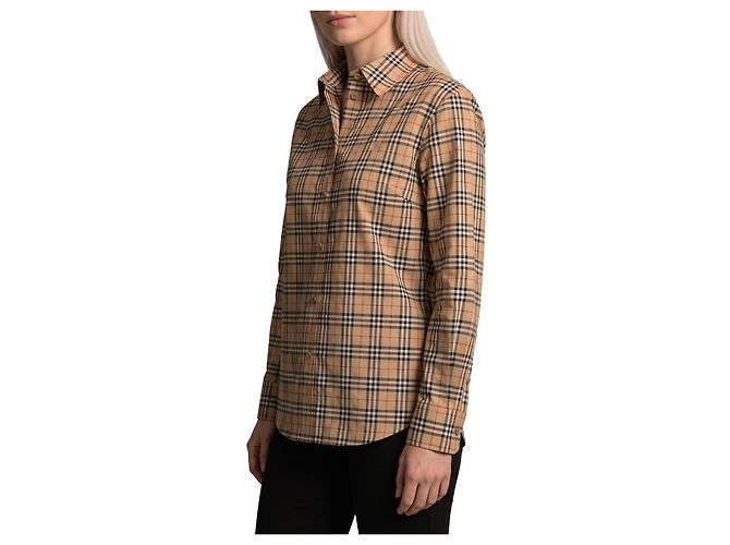 Burberry Camisa de algodão xadrez Emma Bege - vista 2