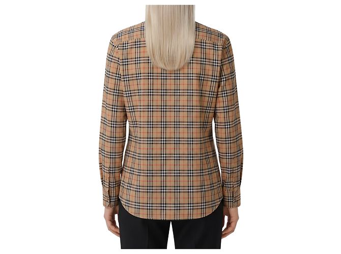 Burberry Camisa de algodão xadrez Emma Bege - vista 3