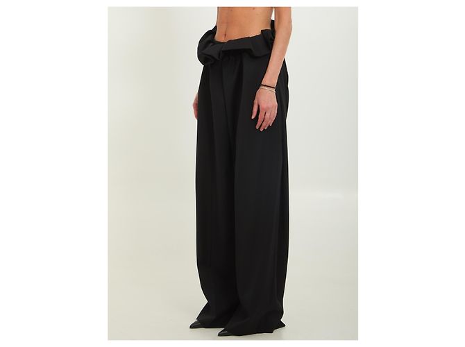 Khaite Pantalones de cintura plisada Kira Negro - vista 2