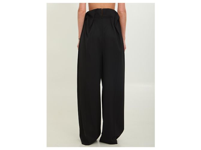 Khaite Pantalones de cintura plisada Kira Negro - vista 4
