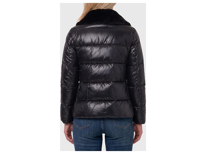 Herno Chaqueta de nailon ultraligero y cuello de piel Negro - vista 2