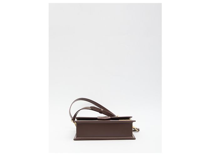Borsa Jacquemus Le Grand Bambino in pelle marrone - vista 3