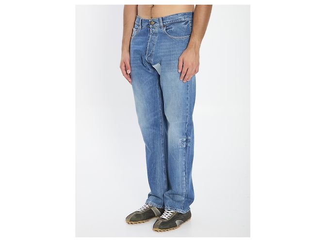 Maison Martin Margiela Vaqueros de denim azul claro algodón - vista 2