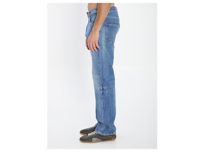 Maison Martin Margiela Vaqueros de denim azul claro algodón - vista 3
