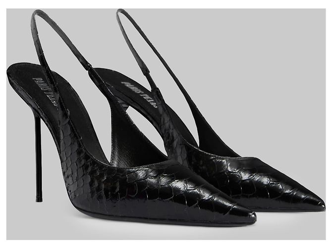 Paris Texas Lidia 105 Slingback-Pumps Schwarz - Ansicht 2