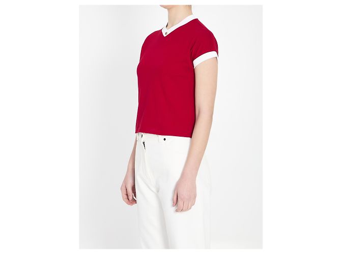 Versace T-shirt vintage in cotone stretch Rosso - vista 2