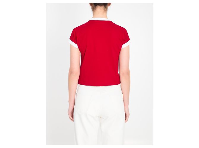 Versace T-shirt vintage in cotone stretch Rosso - vista 4