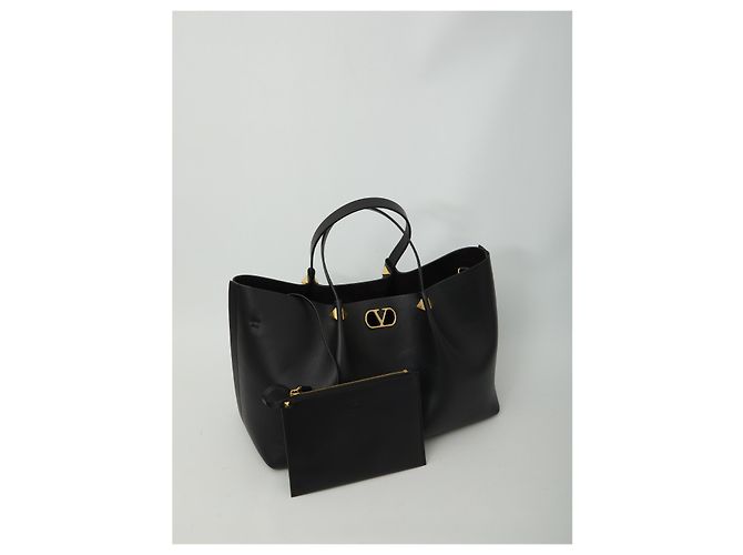 Valentino Garavani Große VLogo Signature Shopper-Tasche Schwarz - Ansicht 4