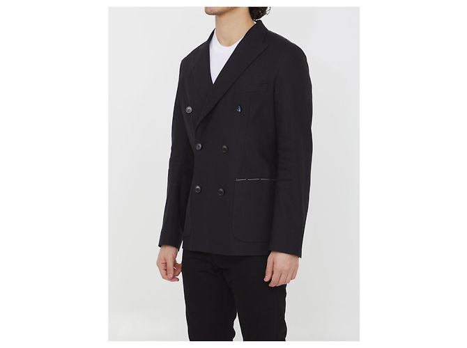 Tonello Stretch-Jacke mit zweireihigem Verschluss Schwarz - Ansicht 2