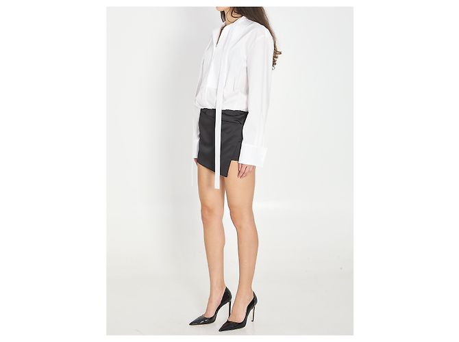 Attico Mini-Kleid in Weiß und Schwarz - Ansicht 2