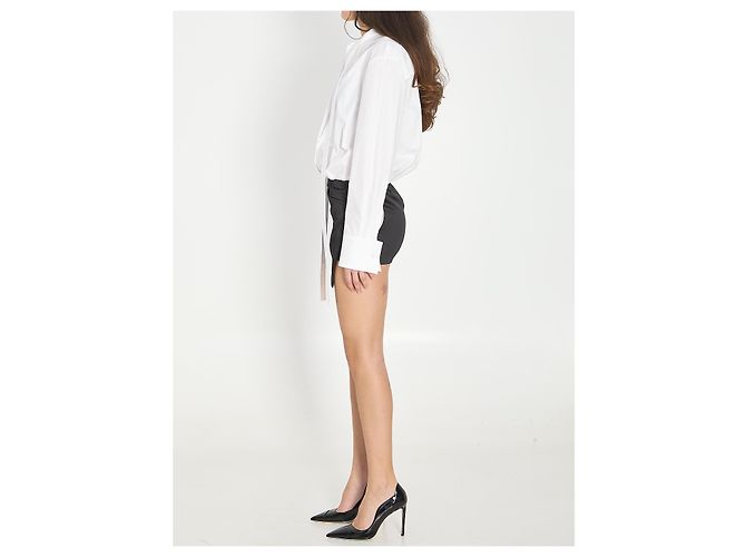 Attico Mini-Kleid in Weiß und Schwarz - Ansicht 3