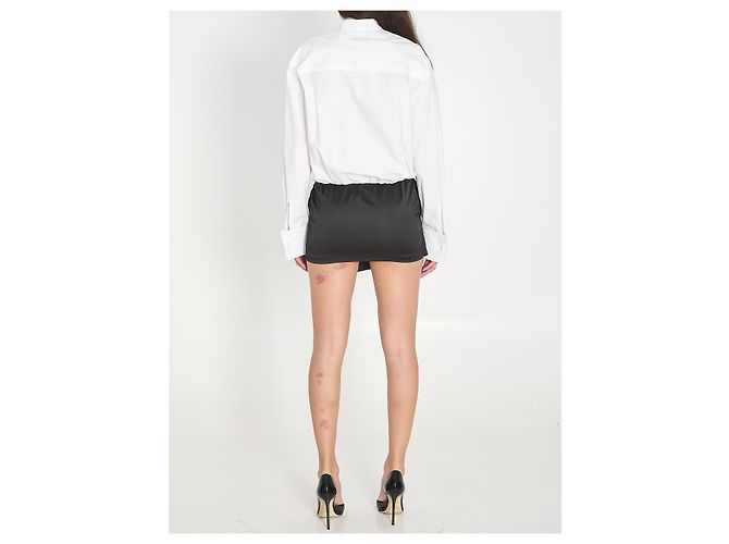 Attico Mini-Kleid in Weiß und Schwarz - Ansicht 4